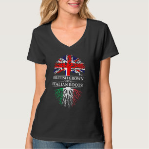 Camiseta Britânico Crescido Com Raízes Iranianas Reino Unid
