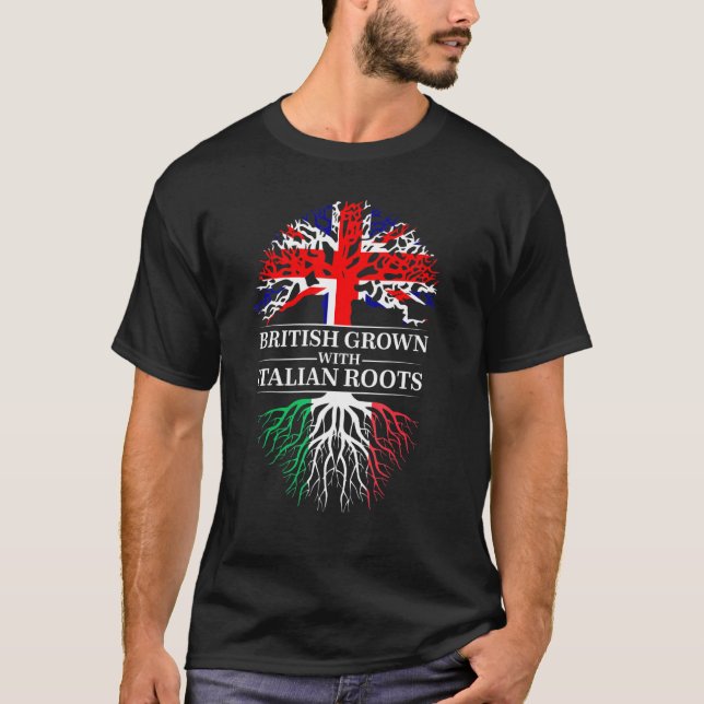 Camiseta Britânico Crescido Com Raízes Iranianas Reino Unid (Frente)