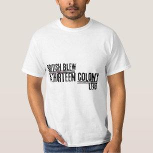 Camiseta britânico explodiu uma colônia de chumbo treze
