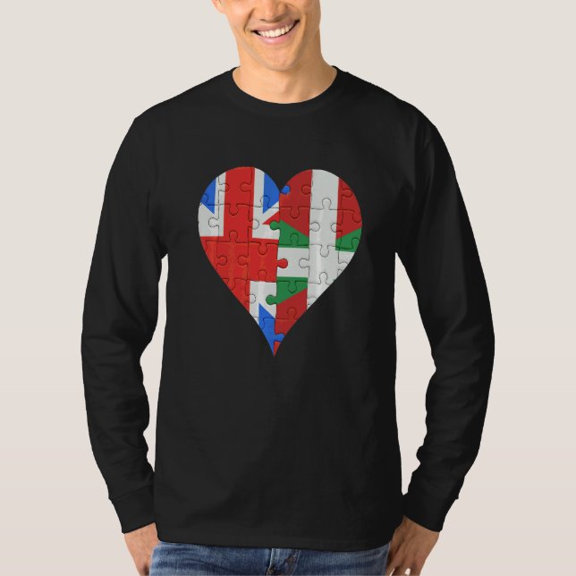 Camiseta British Basque Flag Heart (Frente)