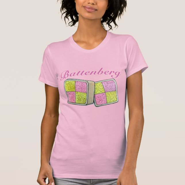 Camiseta British Battenberg Marzipan Sponge Cake Bakery (Frente)