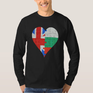 Camiseta British Bulgaria Flag Heart