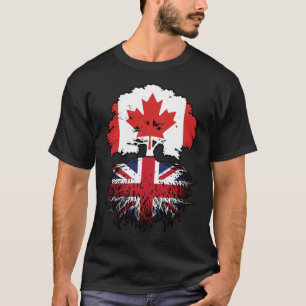 Camiseta British Canada Tree Roots Flag