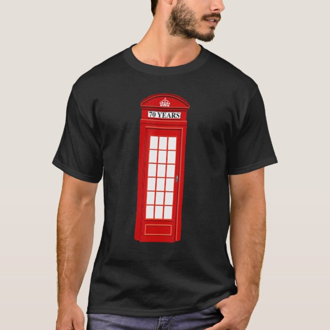 Camiseta British England London Red Telephone Box Telefone (Frente)