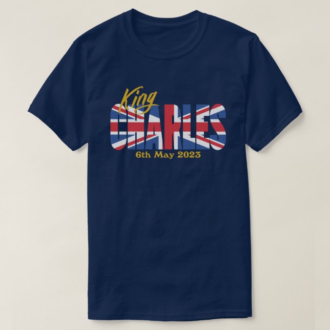 Camiseta British Flag King Charles (Frente do Design)