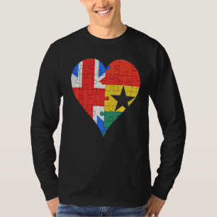 Camiseta British Ghanaian Flag Heart