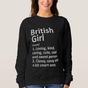 Camiseta British Girl United Kingdom Funny Country Roots D