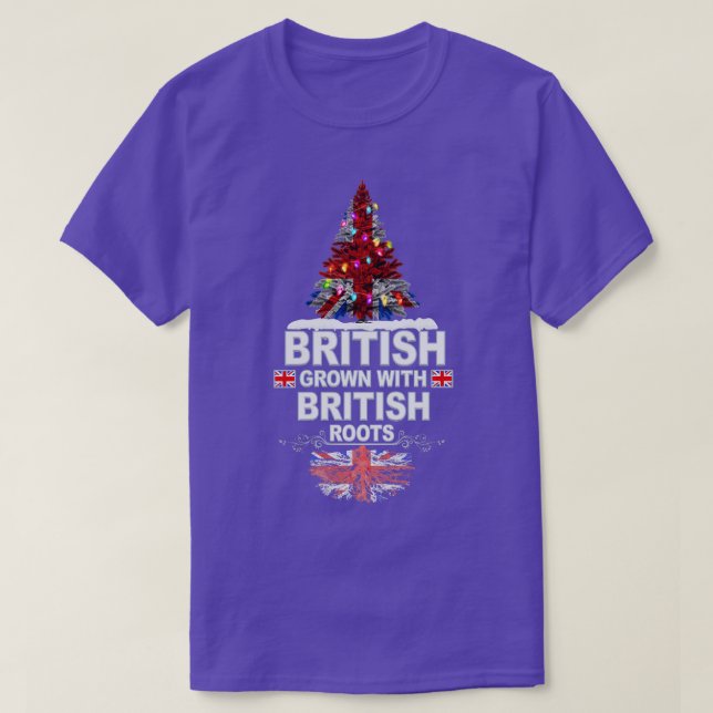 Camiseta British Groed With British Roots Gift for British (Frente do Design)
