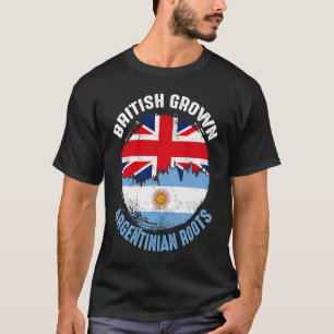 Camiseta British Grown Argentinian Roots Vintage Flagages p