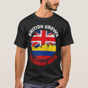 Camiseta British Grown Colombian Roots Vintage Flagres para