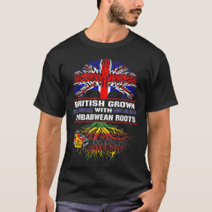 Camiseta British Grown com Raízes do Zimbabué