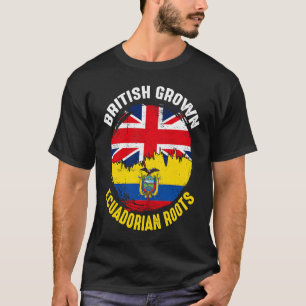Camiseta British Grown Ecuadorian Roots Vintage Flags for M