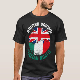 Camiseta British Grown Italiana Roots Vintage Flags for Men