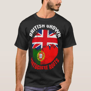 Camiseta British Grown Portuguesa Roots Vintage Flags for M