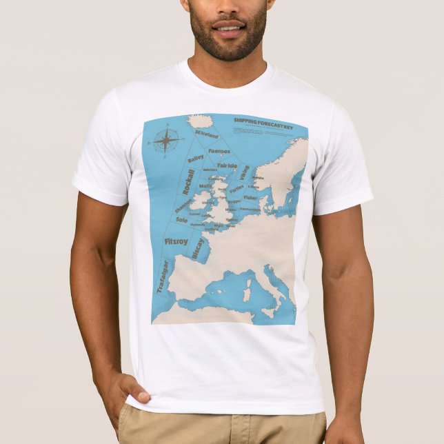 Camiseta British Isles Shipping Previsão em cor (Frente)