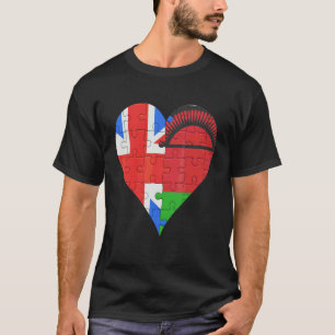 Camiseta British Malawian Flag Heart