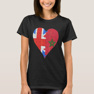 Camiseta British Marroquino Flag Heart