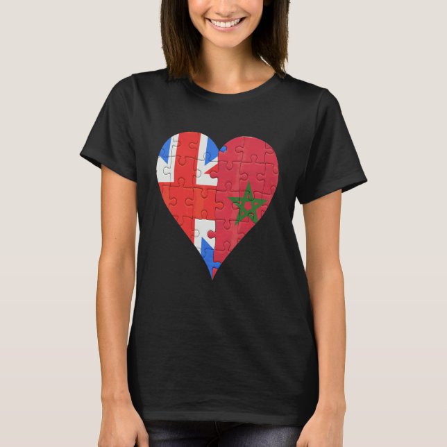 Camiseta British Marroquino Flag Heart (Frente)