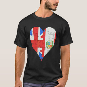 Camiseta British Peruvian Flag Heart