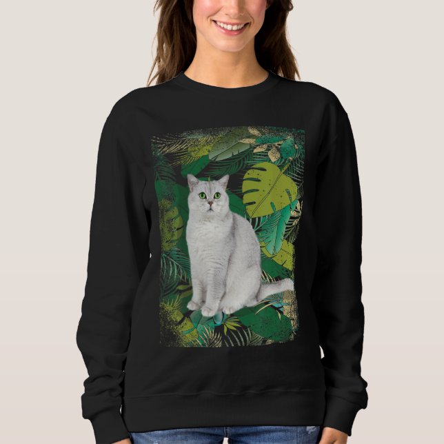 Camiseta British Short Hair Shorthair Cat Tropical Hawaii V (Frente)