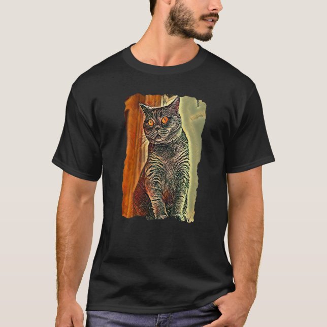 Camiseta British Shorthair Cat Cute Cats Mom And Cat Dad (Frente)