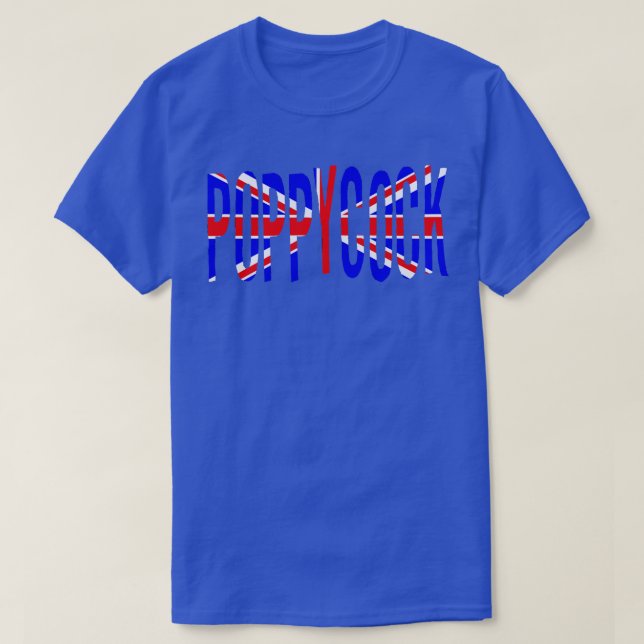 Camiseta British Slang Poppycock (Frente do Design)