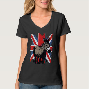Camiseta British UK Donkey, Excelente do Reino Unido, Donke
