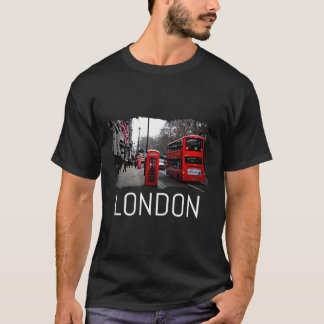 Camiseta British Uk Flag Telephone Box Gift Red Bus London