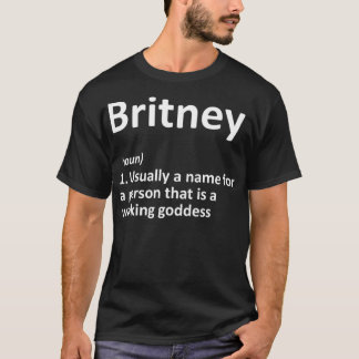 Camiseta BRITNEY Definição Nome Personalizado Funny Birthda