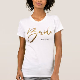 Camiseta Brito - Dourada Brilhante Personalizada