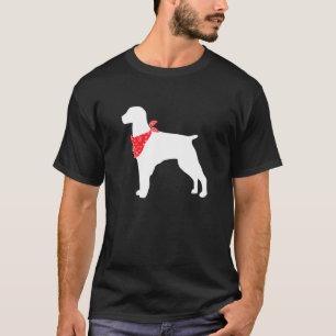 Camiseta Brittany Dog Vestindo Red Bandana