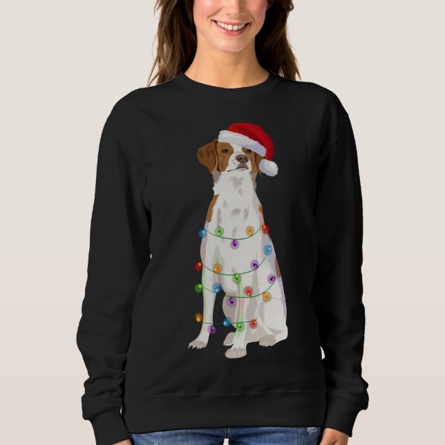 Camiseta BRITTANY SPANIEL À Luz De Natal Xmas (Frente)