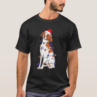 Camiseta BRITTANY SPANIEL À Luz De Natal Xmas