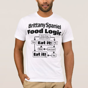 Camiseta Brittany Spaniel Comida Logic