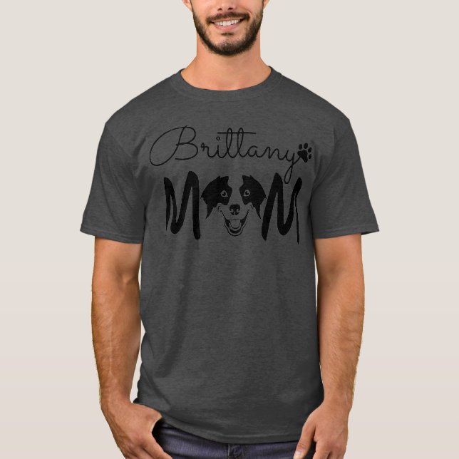 Camiseta Brittany Spaniel Dog Rescue Brittany Mãe Premium (Frente)