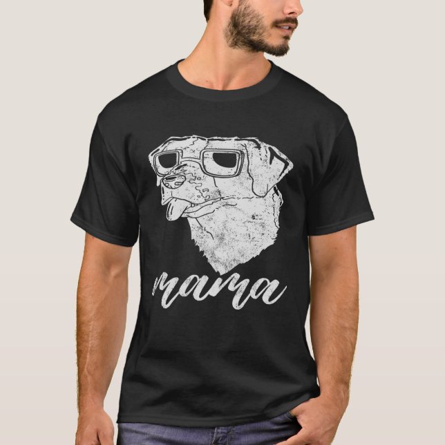 Camiseta Brittany Spaniel Mama Mãe Vintage (Frente)