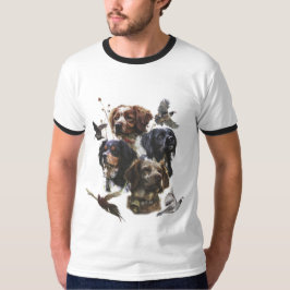 Camiseta Brittany Spaniels , Estação de Caça de Pássaros