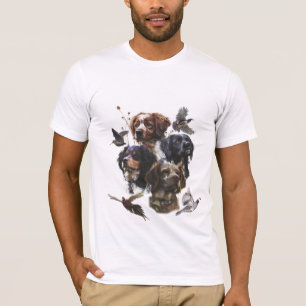 Camiseta Brittany Spaniels , Estação de Caça de Pássaros