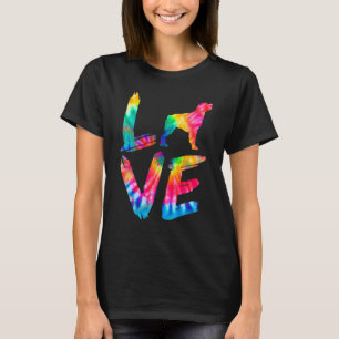 Camiseta Brittany Tie Dye Love Dog Mãe Pai