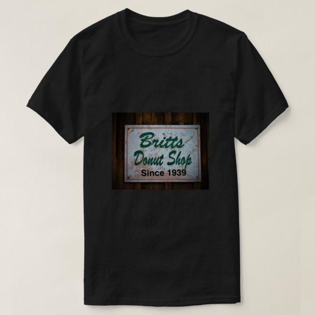 Camiseta Britt's Donut Shop Sign 1 Classic (Frente do Design)