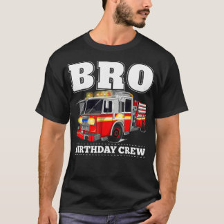 Camiseta Bro Birthday Crew Brother Fire