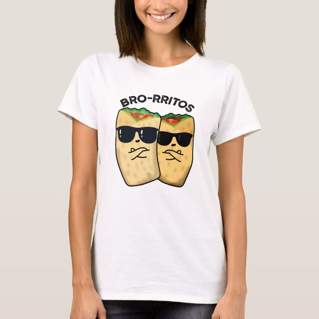 Camiseta Bro-ritos Burrito Engraçado (Frente)
