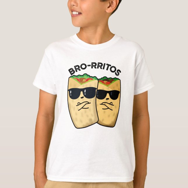 Camiseta Bro-ritos Burrito Engraçado (Frente)