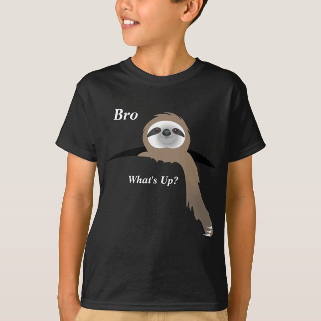 Camiseta Bro, What's Up Sloth Hanging Outside Ripped (Frente)