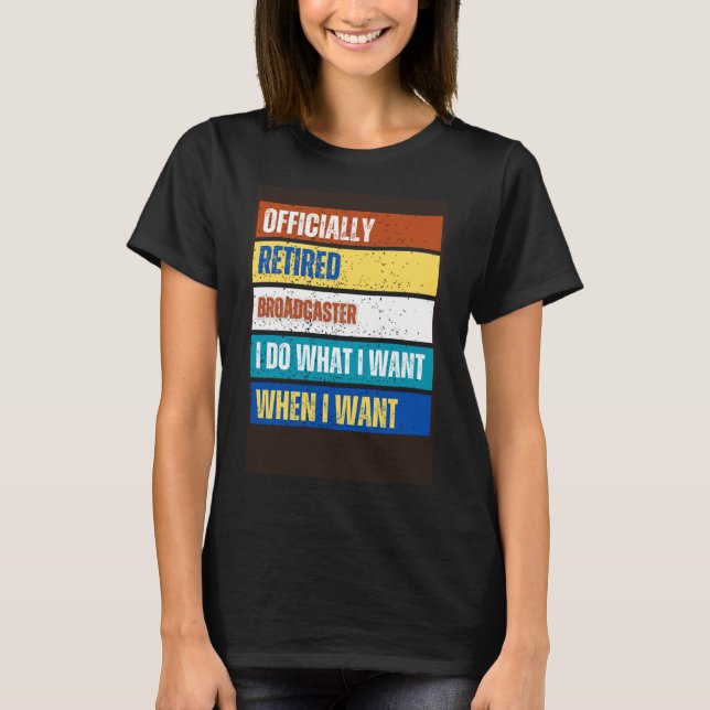 Camiseta Broadcaster aposentado, aposentado e aposentado, b (Frente)