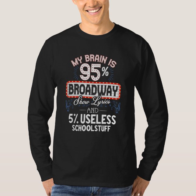 Camiseta Broadway mostra teatro de Broadway na Broadway (Frente)