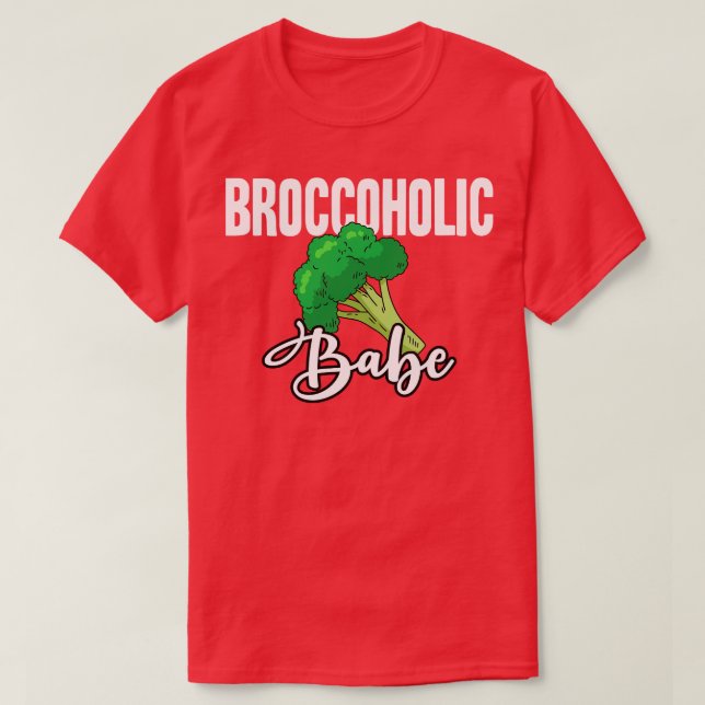Camiseta Broccoholic Babe (Frente do Design)