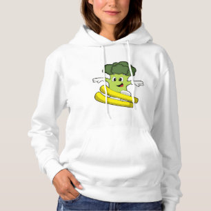 Camiseta Broccoli como esquiador com esqui
