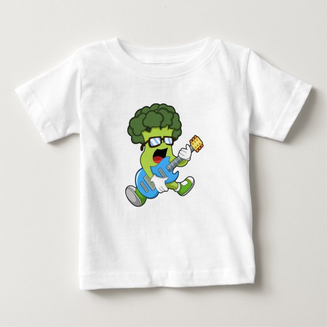 Camiseta Broccoli como músico com guitarra (Frente)
