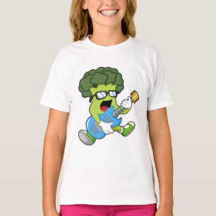 Camiseta Broccoli como músico com guitarra